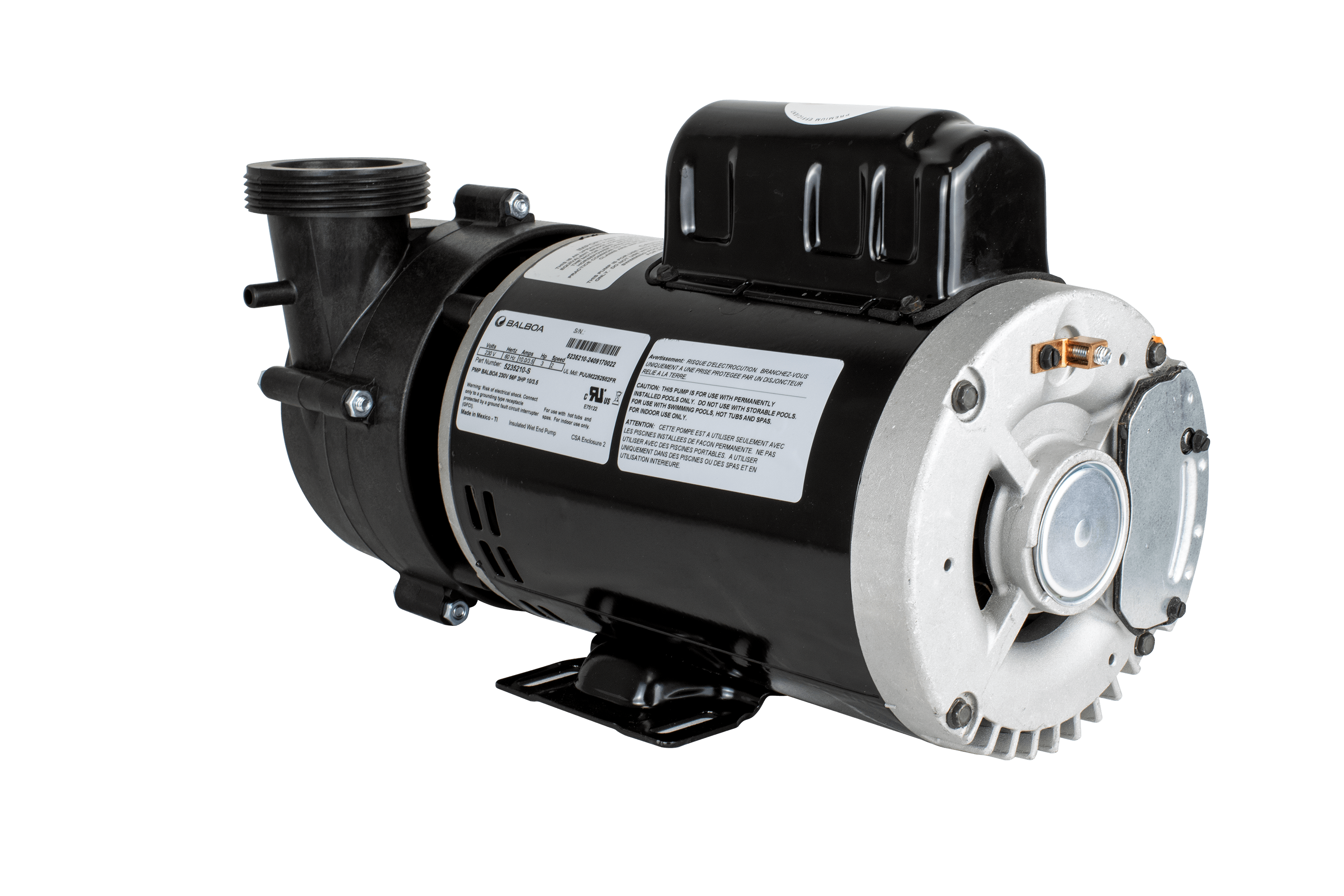 3 HP Spa Pump - Vico Ultimax by UltraJet/Balboa Niagara Hot Tub Pump -230 VAC